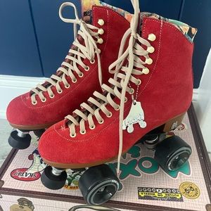 Moxi Lolly Roller Skates Red Poppy Size 8 (9-9.5) 🛼🛼